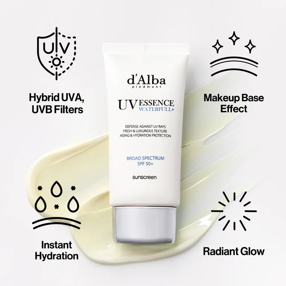 D'ALBA | Protector Solar. Waterful Essence Sun Cream (vegan) – 50 ml - Haru Skin Haru Skin