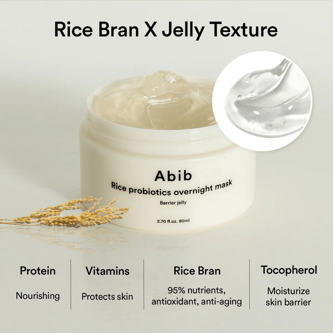 Abib | Mascarilla. Rice Probiotics Overnight Mask Barrier Jelly – 80 ml