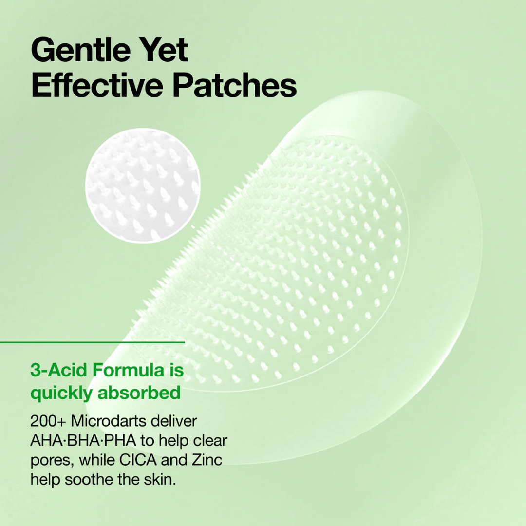 Anua | Parches Granitos. Triple Acid Spot Care Microdart Patch – 12 EA