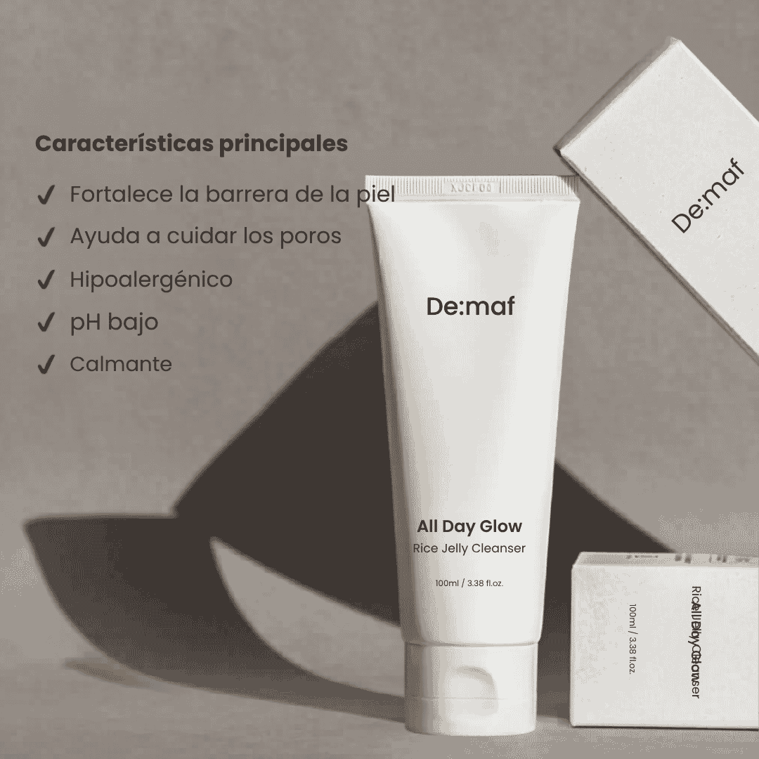 De:maf All Day Glow Rice Jelly Cleanser 1
