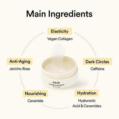 Abib | Contorno de Ojos. Collagen Eye Patch Jericho Rose Jelly – 60pcs - Haru Skin Haru Skin