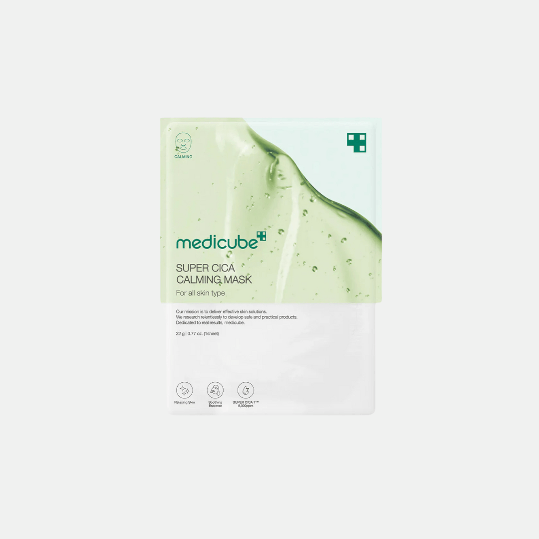 MEDICUBE | Mascarilla. Super Cica Calming Mask – 22g - Haru Skin Haru Skin