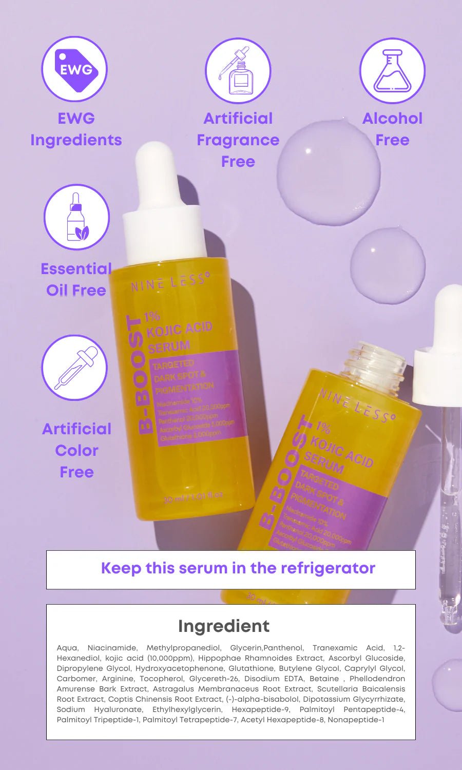 NINE LESS | Suero. B - Boost 1% Kojic Acid Serum – 30ml - Haru Skin Haru Skin