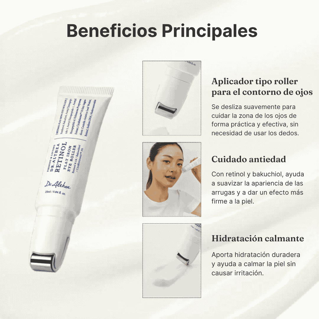 DR. ALTHEA | Contorno de Ojos. Retinol Flat Iron Eye Roller – 25ml